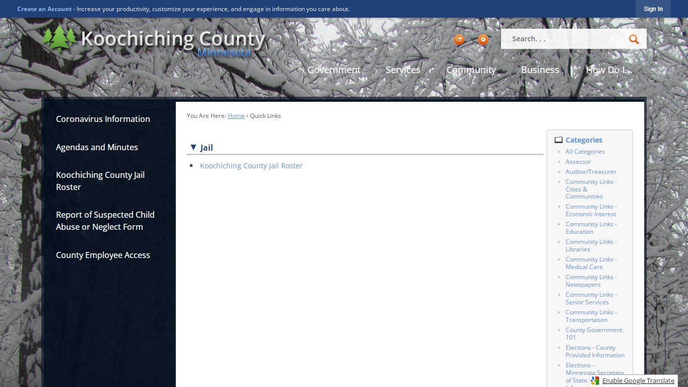 Quick Links • Koochiching County, MN • CivicEngage